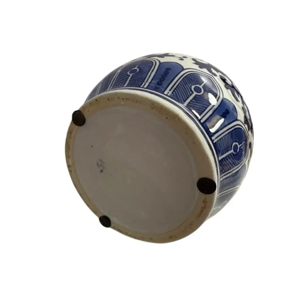 Vintage Ceramic Porcelain Blue White Floral Gourd Chinese Vase Bottle 14